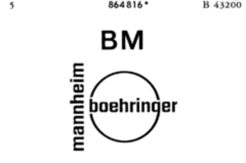 BM mannheim boehringer Logo (DPMA, 10/23/1969)