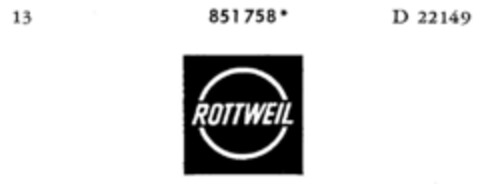 ROTTWEIL Logo (DPMA, 04/26/1968)