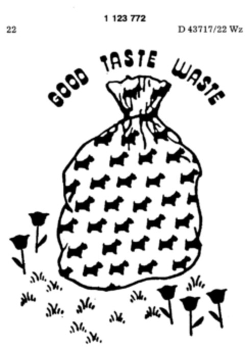 GOOD TASTE WASTE Logo (DPMA, 08/29/1987)