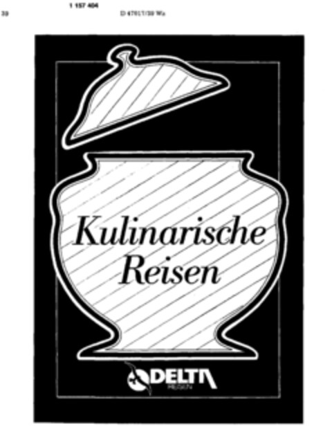 Kulinarische Reisen DELTA REISEN Logo (DPMA, 08.09.1989)