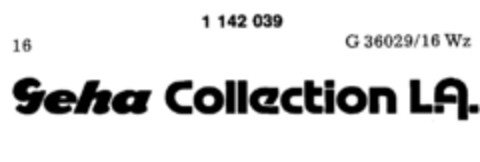 Geha Collection L.A. Logo (DPMA, 10.10.1988)