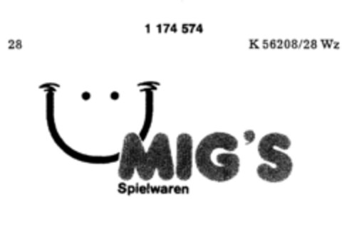 MIG'S Spielwaren Logo (DPMA, 16.05.1990)