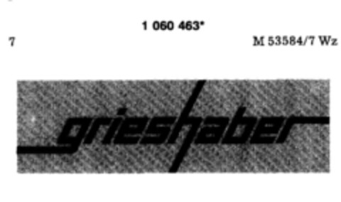 grieshaber Logo (DPMA, 07.09.1983)