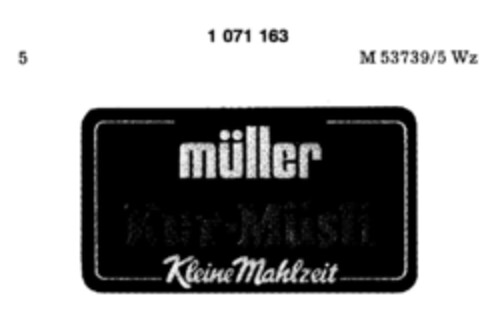 müller Kur-Müsli Kleine Mahlzeit Logo (DPMA, 10/14/1983)