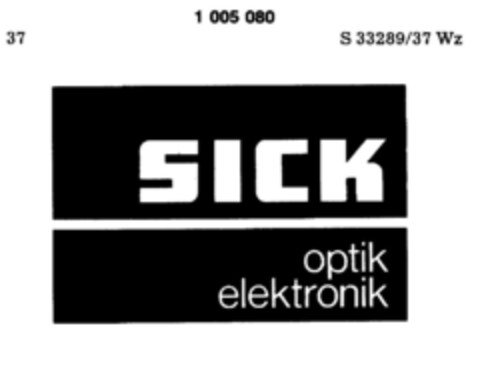 SICK optik elektronik Logo (DPMA, 04/02/1979)