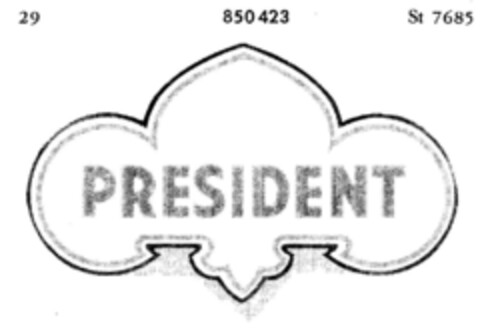 PRESIDENT Logo (DPMA, 02.01.1967)