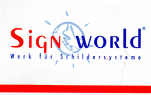 Sign WORld Werk für Schildersysteme Logo (DPMA, 15.05.2000)