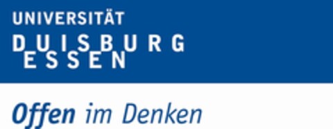 UNIVERSITÄT DUISBURG ESSEN Offen im Denken Logo (DPMA, 12/21/2013)