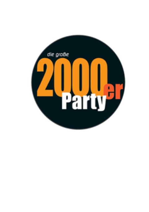 die große 2000er Party Logo (DPMA, 09.12.2016)