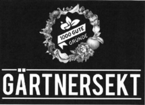 1000 GUTE GRÜNDE GÄRTNERSEKT Logo (DPMA, 26.08.2019)