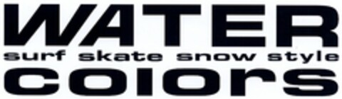 WATER colors surf skate snow style Logo (DPMA, 31.01.2004)