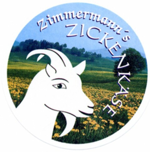 Zimmermann's ZICKENKÄSE Logo (DPMA, 03.09.2004)