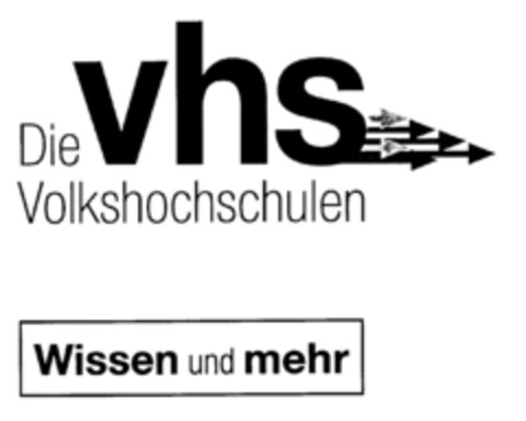 vhs Die Volkshochschulen Wissen und mehr Logo (DPMA, 05/11/1999)