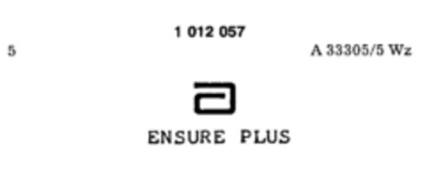 ENSURE PLUS Logo (DPMA, 26.04.1980)