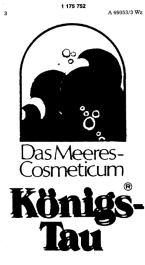 Das Meeres-Cosmeticum Königs-Tau Logo (DPMA, 18.03.1989)