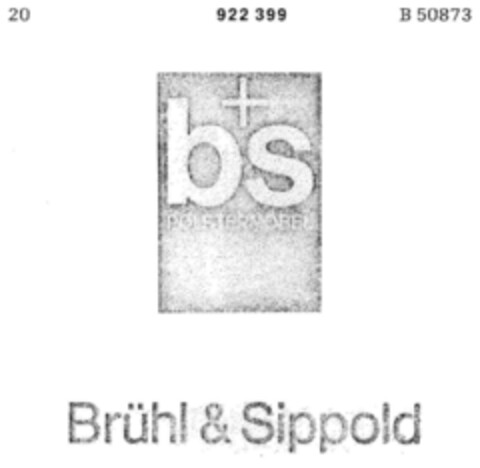 b+s POLSTERMÖBEL Brühl & Sippold Logo (DPMA, 10.05.1973)