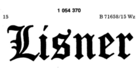 Lisner Logo (DPMA, 03.01.1983)