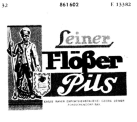 Leiner Flößer Pils Logo (DPMA, 04/06/1968)