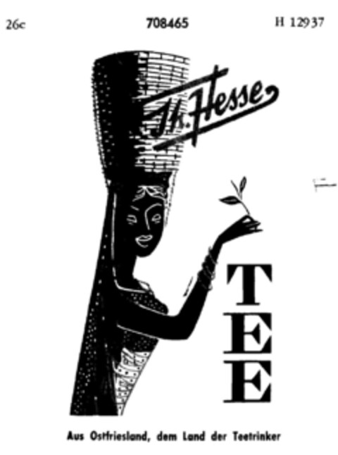 Fh. Hesse  TEE  Aus Ostfreisland, dem Land der Teetrinker Logo (DPMA, 03/11/1957)