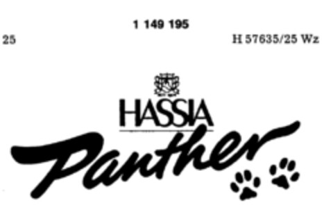 HASSIA Panther Logo (DPMA, 07.04.1987)