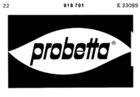 probetta Logo (DPMA, 07.04.1972)