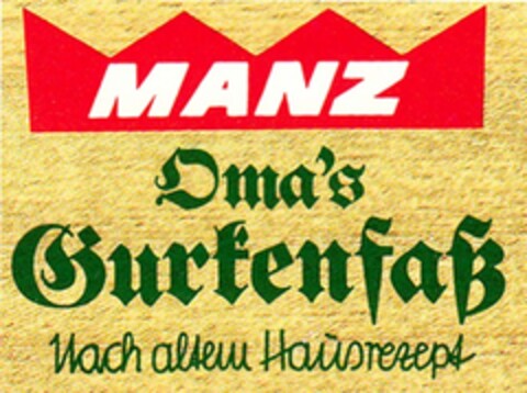 MANZ Oma`s Gurkenfaß Logo (DPMA, 07/26/1983)