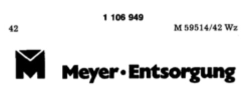 M Meyer Entsorgung Logo (DPMA, 11/03/1986)