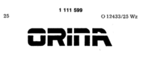 ORINA Logo (DPMA, 05.03.1986)