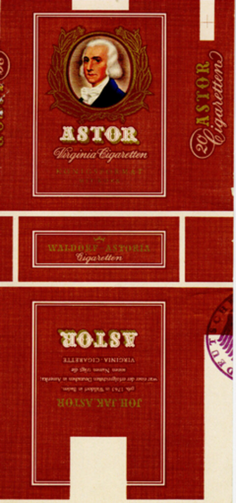 ASTOR Virginia Cigaretten Logo (DPMA, 06/07/1950)