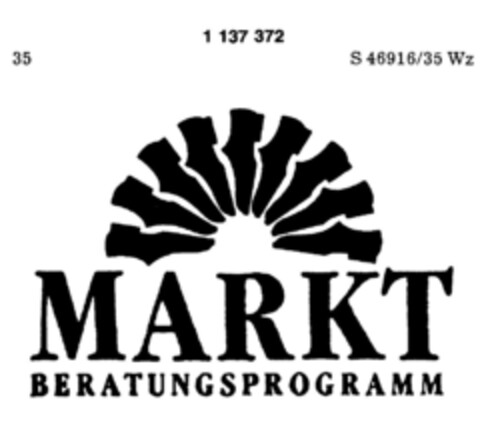 MARKT BERATUNGSPROGRAMM Logo (DPMA, 07.07.1988)