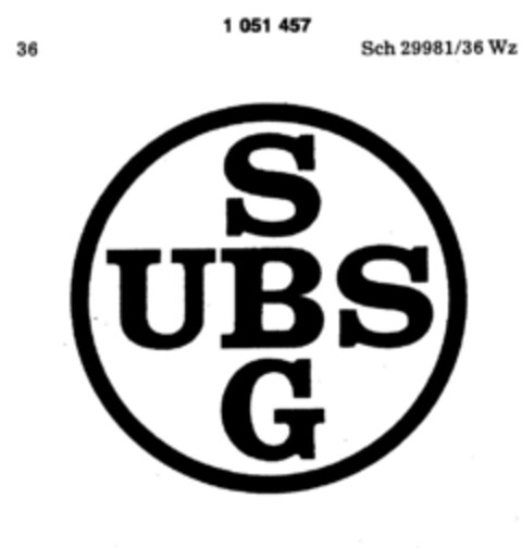 UBS SBG Logo (DPMA, 18.11.1982)
