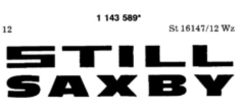 STILL SAXBY Logo (DPMA, 03/28/1989)
