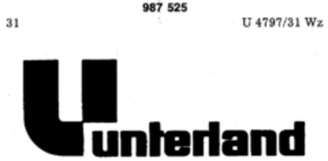 unterland Logo (DPMA, 20.08.1977)