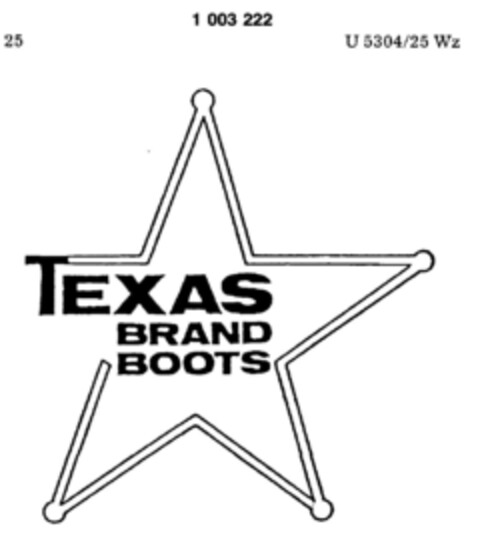 TEXAS BRAND BOOTS Logo (DPMA, 08/23/1979)