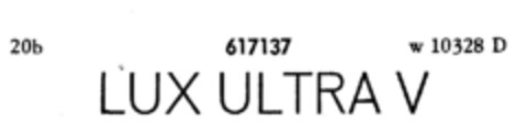 LUX ULTRA V Logo (DPMA, 29.11.1948)