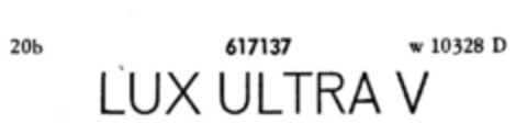 LUX ULTRA V Logo (DPMA, 11/29/1948)