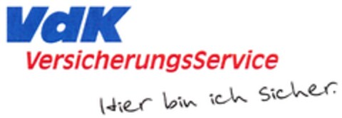 VdK VersicherungsService Hier bin ich sicher. Logo (DPMA, 25.07.2008)