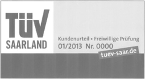 TÜV SAARLAND Logo (DPMA, 10/26/2013)