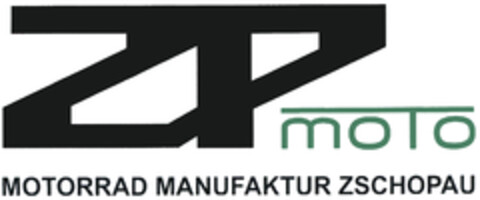 ZP moTo MOTORRÄDER DER MANUFAKTUR ZSCHOPAU Logo (DPMA, 06.11.2019)