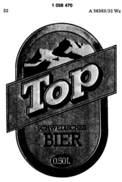 TOP SCHWEDISCHES BIER Logo (DPMA, 11/26/1982)