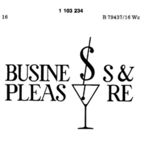 BUSINESS & PLEASURE Logo (DPMA, 20.05.1986)