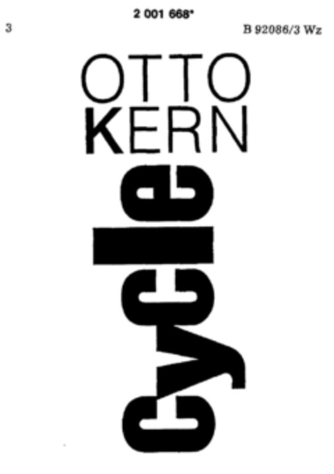 OTTO KERN cycle Logo (DPMA, 16.03.1991)