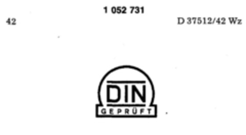 DIN GEPRÜFT Logo (DPMA, 08.06.1982)