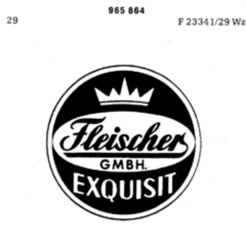 Fleischer GMBH. EXQUISIT Logo (DPMA, 25.03.1972)