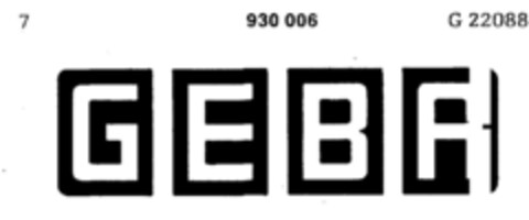 GEBA Logo (DPMA, 05.01.1973)