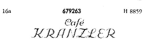 Café KRANZLER Logo (DPMA, 24.09.1954)