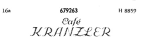 Café KRANZLER Logo (DPMA, 09/24/1954)