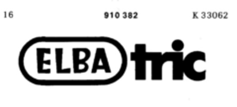 ELBA tric Logo (DPMA, 28.03.1972)