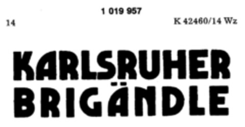 KARLSRUHER BRIGÄNDLE Logo (DPMA, 11.09.1980)