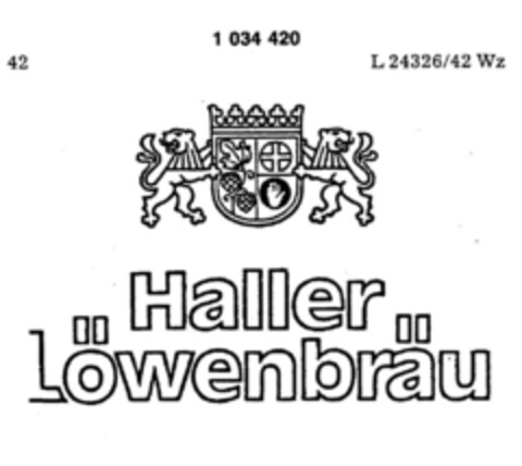 Haller Löwenbräu Logo (DPMA, 08.07.1980)